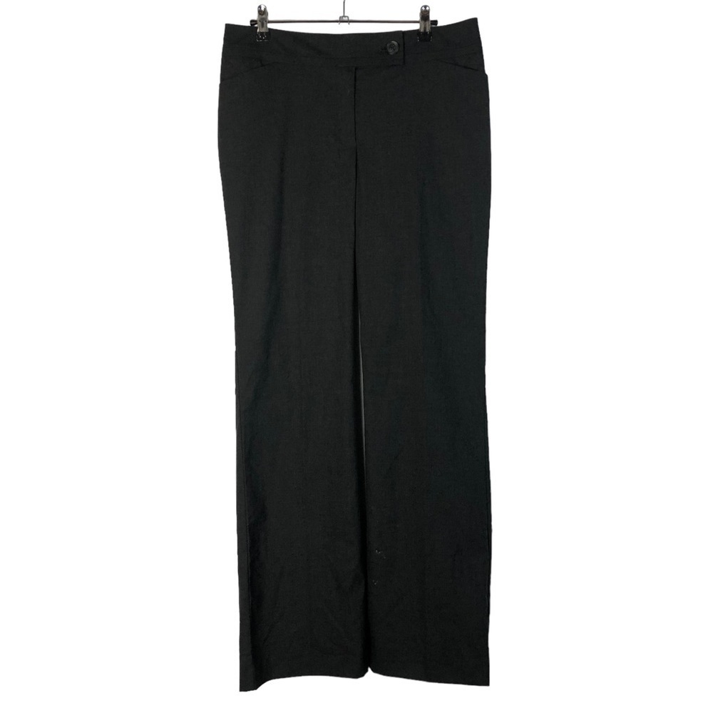 Ann Taylor Signature Charcoal Gray Wide Leg Dress Pant 6